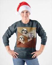 Load image into Gallery viewer, Three Cute Shih Tzu In Bag Gift For Dog Lovers Sweatshirt