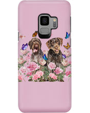 Load image into Gallery viewer, German Wirehaired Pointer With Peonies Gift For Dog Lovers Phone case