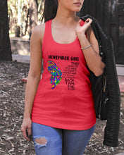 Load image into Gallery viewer, Birthday Gift For November Girl They Whispered To Her You Cannot Withstand The Storm Ladies Flowy Tank
