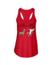 Load image into Gallery viewer, Funny Difference Between Me And Other Psychotherapists Unicorn And Horse Ladies Flowy Tank
