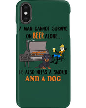 Load image into Gallery viewer, A Man Loves Beer And Dachshund Gift For Dog Lovers Phone case