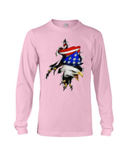 Load image into Gallery viewer, Eagle Giant Scratch USA Flag Gift For Women Unisex Long Sleeve