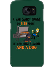 Load image into Gallery viewer, A Man Loves Beer And Dachshund Gift For Dog Lovers Phone case