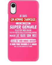 Load image into Gallery viewer, Je Suis Un Homme Chanceux J'ai Line Femme Custom Design Je Suis Son Roi Phone case