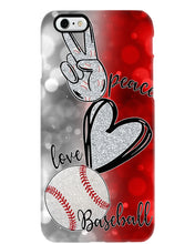 Load image into Gallery viewer, Baseball Peaceful Love Gift For Baseball Lovers Phone case