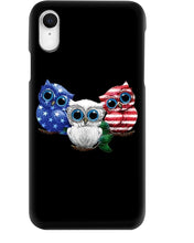 Load image into Gallery viewer, Lovely Phone Case Three Owl With US Flag Gift For Owl Lovers Phone case