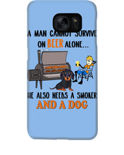 Load image into Gallery viewer, A Man Loves Beer And Dachshund Gift For Dog Lovers Phone case