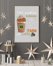 Load image into Gallery viewer, The Quarantine Time With Yarn And Coffee Gift For Women Vertical Poster