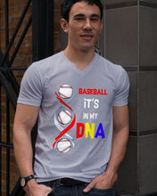 Load image into Gallery viewer, Baseball Be My DNA Gift For Sport Lovers Guys V-Neck