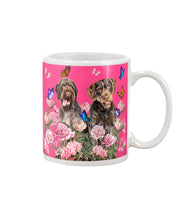 Load image into Gallery viewer, German Wirehaired Pointer With Peonies Gift For Dog Lovers Mug