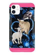 Load image into Gallery viewer, Lovely Phone Case Twinkling Blue Heart Gift For Goat Lovers Phone case