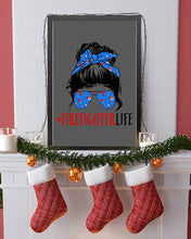 Load image into Gallery viewer, Firefighter Make You Life Safe Lady With Blue Ribbonhead Gift For Women Vertical Poster