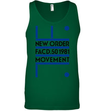 Load image into Gallery viewer, New Order Facd 501981 Movement Simple Unique Custom Design Unisex Tank Top