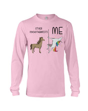 Load image into Gallery viewer, Funny Difference Between Me And Other Psychotherapists Unicorn And Horse Unisex Long Sleeve