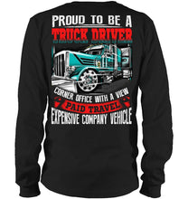 Load image into Gallery viewer, Proud To Be A Truck Driver Corner Office With A View Unisex Long Sleeve