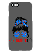 Load image into Gallery viewer, Firefighter Make You Life Safe Lady With Blue Ribbonhead Gift For Women Phone case