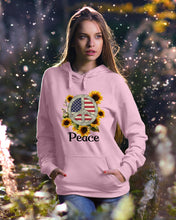 Load image into Gallery viewer, Peace Sign Sunflower Birthday Gift For Girls Hoodie