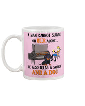 Load image into Gallery viewer, A Man Loves Beer And Dachshund Gift For Dog Lovers Mug