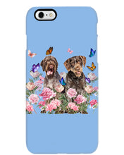 Load image into Gallery viewer, German Wirehaired Pointer With Peonies Gift For Dog Lovers Phone case