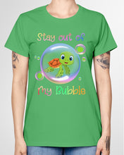 Load image into Gallery viewer, Vintage Funny Stay Out Of My Bubble Gift For Turtle Lovers Ladies Tee