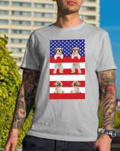 Load image into Gallery viewer, America USA FLag In My Heart Shih Tzu Gift For Dog Lovers Guys Tee