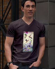 Load image into Gallery viewer, Humming Birds Flower Unique Custom Design Guys V-Neck