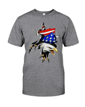 Load image into Gallery viewer, Eagle Giant Scratch USA Flag Gift For Women Guys Tee