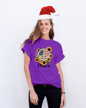 Load image into Gallery viewer, Peace Sign Sunflower Birthday Gift For Girls Guys Tee