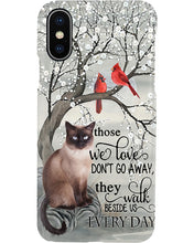 Load image into Gallery viewer, Siamese Cat Red Cardinals Those We Love Phone case
