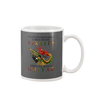 Load image into Gallery viewer, Never Underestimate A 60 Year Old Man Can Play A Guitar Mug