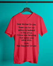 Load image into Gallery viewer, Daughter In Law Gift For Mother In Law I Know How Tempting That Option Was Some Days Guys V-Neck