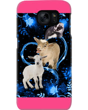 Load image into Gallery viewer, Lovely Phone Case Twinkling Blue Heart Gift For Goat Lovers Phone case