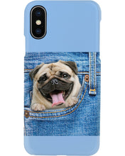 Load image into Gallery viewer, baby Pug In Denim Pocket Gift For Dog Lovers Phone case