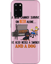 Load image into Gallery viewer, A Man Loves Beer And Dachshund Gift For Dog Lovers Phone case