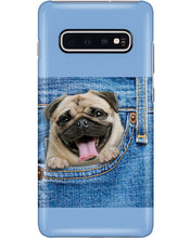 Load image into Gallery viewer, baby Pug In Denim Pocket Gift For Dog Lovers Phone case