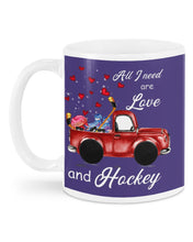 Load image into Gallery viewer, All I Need Are Love And Hockey Gift For Hockey Players Mug