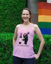 Load image into Gallery viewer, Cat Drink And Be Merry Meaningful Gift For Women Ladies Flowy Tank