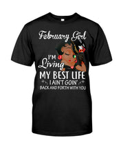 Load image into Gallery viewer, Betty Boop February Girl Living My Best Life Birthday Meaningful Gift Guys Tee