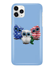 Load image into Gallery viewer, Lovely Phone Case Three Owl With US Flag Gift For Owl Lovers Phone case