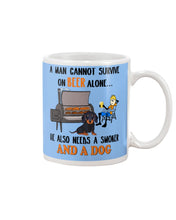 Load image into Gallery viewer, A Man Loves Beer And Dachshund Gift For Dog Lovers Mug