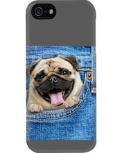 Load image into Gallery viewer, baby Pug In Denim Pocket Gift For Dog Lovers Phone case