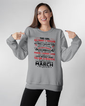 Load image into Gallery viewer, This Girl Has Fought A Thousand This Girl Was Born In March Sweatshirt