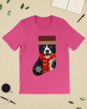 Load image into Gallery viewer, Santa Border Collie In Stock Gift For Dog Lovers Guys Tee