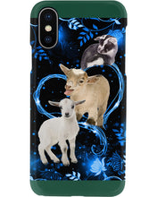 Load image into Gallery viewer, Lovely Phone Case Twinkling Blue Heart Gift For Goat Lovers Phone case