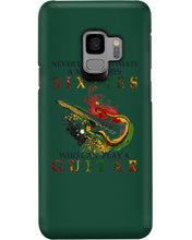 Load image into Gallery viewer, Never Underestimate A 60 Year Old Man Can Play A Guitar Phone case