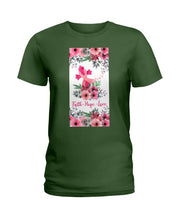 Load image into Gallery viewer, Lovely Phone Case With Pink Flowers Faith Hope Love Gift For Cancer Patients Ladies Tee
