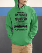 Load image into Gallery viewer, I'm The Lucky One Because I Get To Be Her Husband Gift For Husband Hoodie