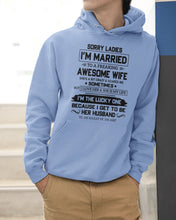 Load image into Gallery viewer, I'm The Lucky One Because I Get To Be Her Husband Gift For Husband Hoodie
