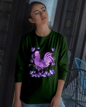 Load image into Gallery viewer, Chicken Purple Butterflies Gift For Chicken Lovers Unisex Long Sleeve