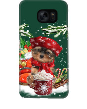 Load image into Gallery viewer, Yorkshire Terrier Loves Drinking Hot Latte Gift For Dog Lovers Phone case